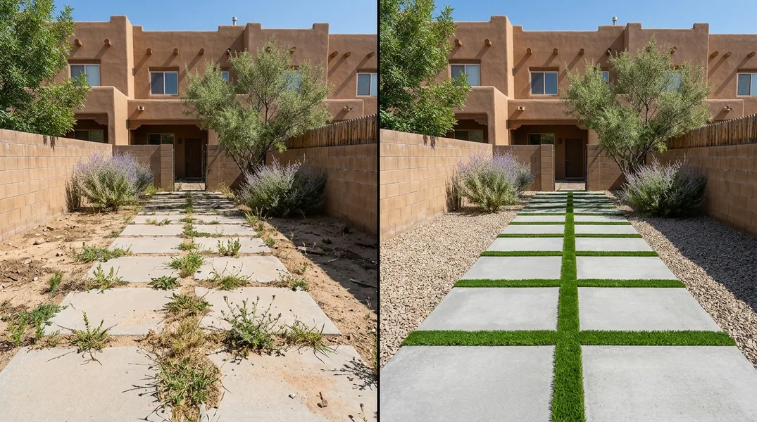 Result artificial grass installation in Rio Rancho - Rio Rancho Artificial Grass Installation