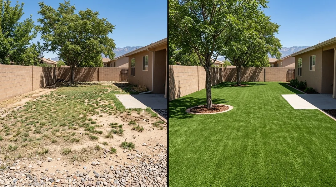 Result artificial grass installation in Rio Rancho - Rio Rancho Artificial Grass Installation